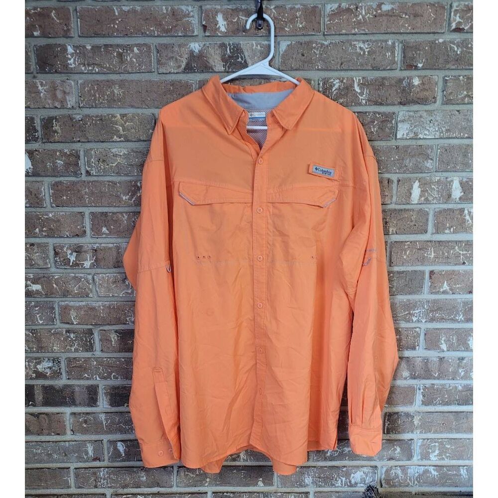 Columbia PFG Omni Shade Long Sleeve Button Down, Mens XL